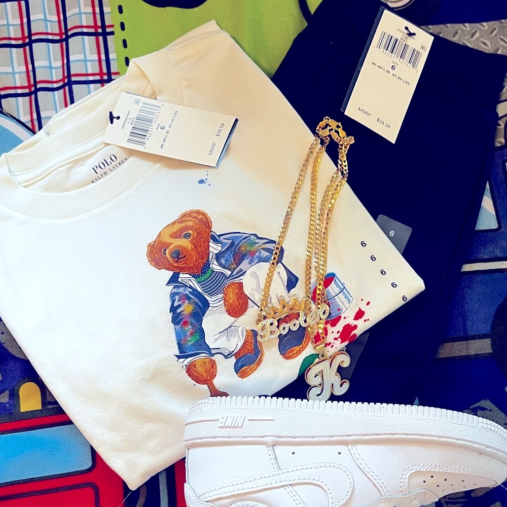 Polo Bear Cotton Jersey Tee with Logo Fleece Jogger Pant!